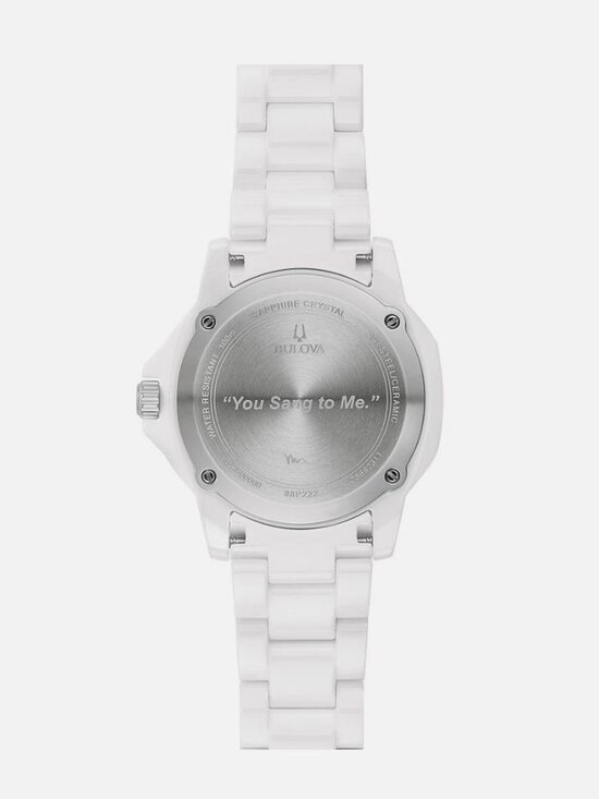 Bulova Women\'s Marine 36mm Quartz Ceramic White Watch
